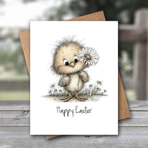 Easter Cards | Easter Note Cards | Easter Chick | Bunny Cards | Watercolor Easter Cards | Bunny Rabbit Cards | Hoppy Easter Card image 1