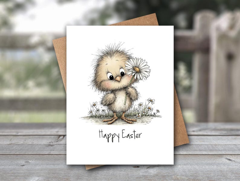 Easter Cards | Easter Note Cards | Easter Chick | Bunny Cards | Watercolor Easter Cards | Bunny Rabbit Cards | Hoppy Easter Card image 1