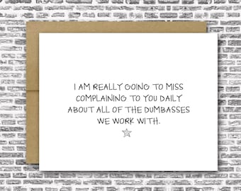 Funny Coworker Leaving Card | New Job Card | Retirement Card | Leaving Job Card | Coworker Card | Boss Card | Retirement Party Card
