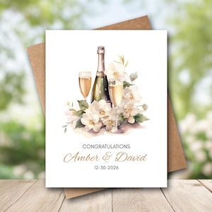 Tarjeta de boda personalizada / Tarjeta de boda personalizada / Tarjeta de boda / Tarjeta de felicitación de boda / Tarjeta de despedida de soltera / Tarjeta de novios