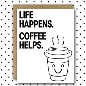 Funny Card For Coffee Lover | Funny Gift Coffee | Funny Coffee Card | Coffee Card | Funny Card For Friend | Encouragement Card For Friend