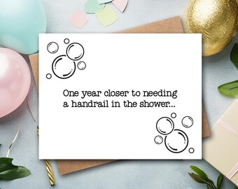 One Year Closer | Funny Birthday Card | Funny Getting Older Card | Funny 60th Birthday | Funny 70th Birthday | Sarcastic Birthday Cards