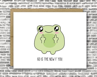 Funny 60th Birthday Card | Funny Getting Older Card | 60th Birthday Card | Frog Birthday Card | Frog Card | 60 Is The New Card | Old AF Card