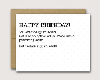 Funny 18th Birthday Card | Funny Birthday Card Sister | Funny Brother Birthday Card | Adult | Birthday Card Son | Birthday Card Daughter