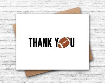Football Coach Thank You Card: Sports Gift Card