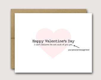 Personalized Valentines Day Card | Personalized Valentine's Day Card | Custom Valentines Day Card | Funny Valentines Day Card | Husband Card