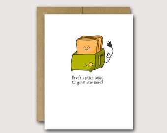 Funny New Home Card | New Home Card | Congrats New Home | Congratulations New Home | A Toast Card | Toast Card | Funny Pun Cards