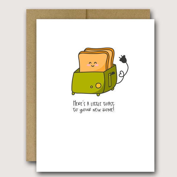 Funny New Home Card | New Home Card | Congrats New Home | Congratulations New Home | A Toast Card | Toast Card | Funny Pun Cards