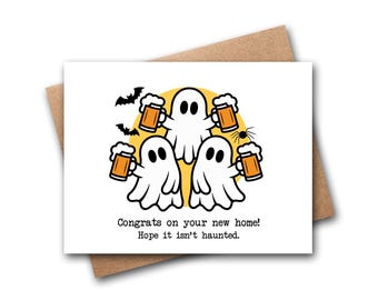 Funny New Home Card | New Home Card | Congrats New Home | Congratulations New Home | From Realtor Card | Ghost Card