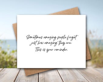 Amazing Card | Inspirational Card | Inspirational Quote Card | Positive Quotes Card | Encouragement Card For Friend | You Are Amazing Card