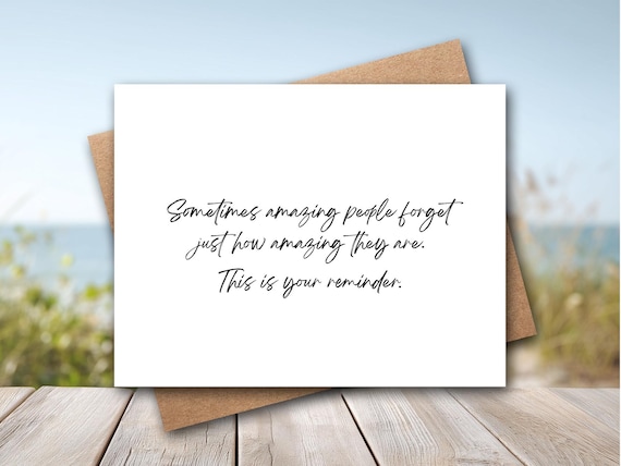 Amazing Card | Inspirational Card | Inspirational Quote Card | Positive Quotes Card | Encouragement Card For Friend | You Are Amazing Card
