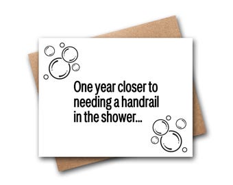 One Year Closer | Funny Birthday Card | Funny Getting Older Card | Funny 60th Birthday | Funny 70th Birthday | Sarcastic Birthday Cards