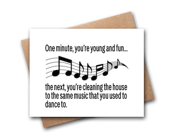 Funny Birthday Card | Cleaning House Music Design