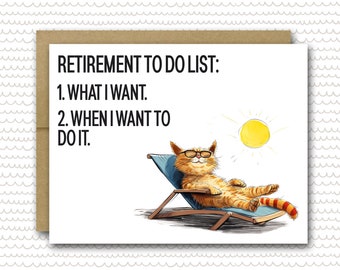 Funny Retirement Card | Coworker Card | Funny Cat Card | Retirement Card | Cat Lover Card | Funny Work Card | Boss Card | Funny Coworker