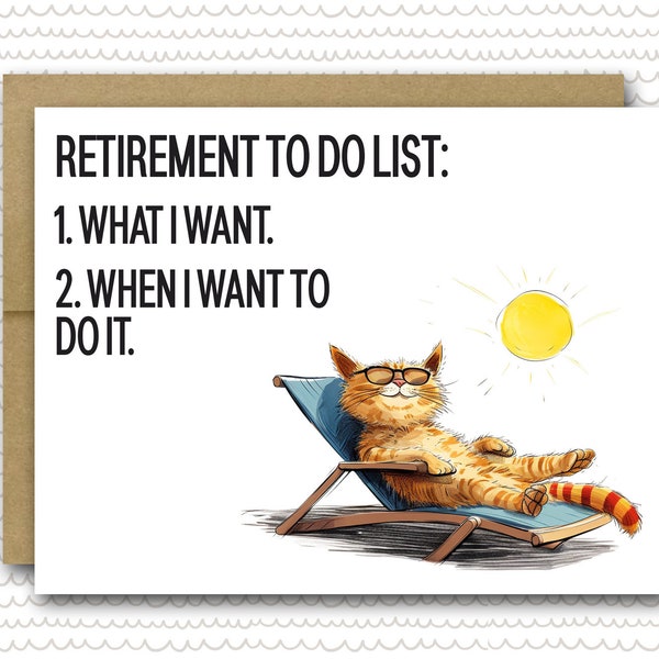 Funny Retirement Card | Coworker Card | Funny Cat Card | Retirement Card | Cat Lover Card | Funny Work Card | Boss Card | Funny Coworker