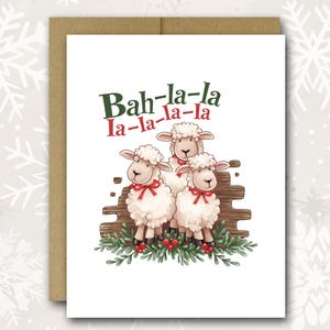 Funny Christmas Card | Funny Sheep Card | Christmas Cards | Sheep Christmas Card | Xmas Card | Funny XMas Card | Sheep Card | Happy Holidays