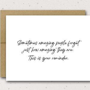 Amazing Card | Inspirational Card | Inspirational Quote Card | Positive Quotes Card | Encouragement Card For Friend | You Are Amazing Card