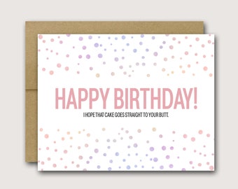 Funny Birthday Card | Rude Birthday Card For Friend | Friend Birthday Card | Girlfriend Card | Funny Girlfriend Card | 40th Birthday Card