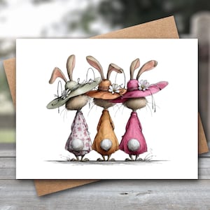 Easter Note Cards | Easter Notecards | Easter Bunny | Bunny Cards | Watercolor Easter Cards | Bunny Rabbit Cards | Spring Theme Cards