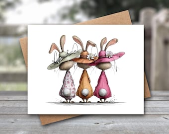 Easter Note Cards | Easter Notecards | Easter Bunny | Bunny Cards | Watercolor Easter Cards | Bunny Rabbit Cards | Spring Theme Cards