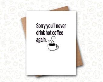 Funny Baby Shower Card: Hot Coffee Gag Gift