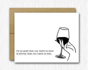 Funny Card For Friend | Friend Card | Best Friend Card | Funny Wine Card | Friend Birthday Card | Funny Friend Birthday Card | Wine Card