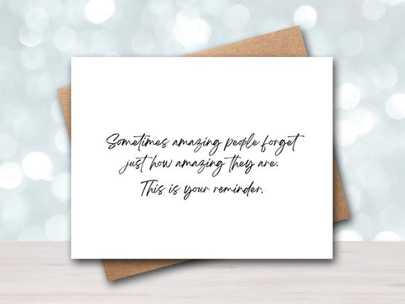 Amazing Card | Inspirational Card | Inspirational Quote Card | Positive Quotes Card | Encouragement Card For Friend | You Are Amazing Card