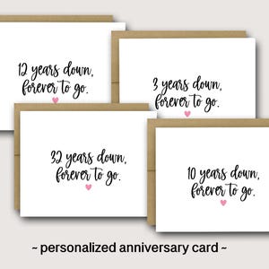 Personalized Anniversary Card | Anniversary Card | Husband Anniversary Card | Wife Anniversary Card | Happy Anniversary Card | Years Card