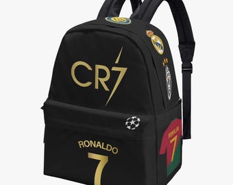 Ronaldo Fan Backpack, Soccer Player School Bag, Sporty Travel Backpack