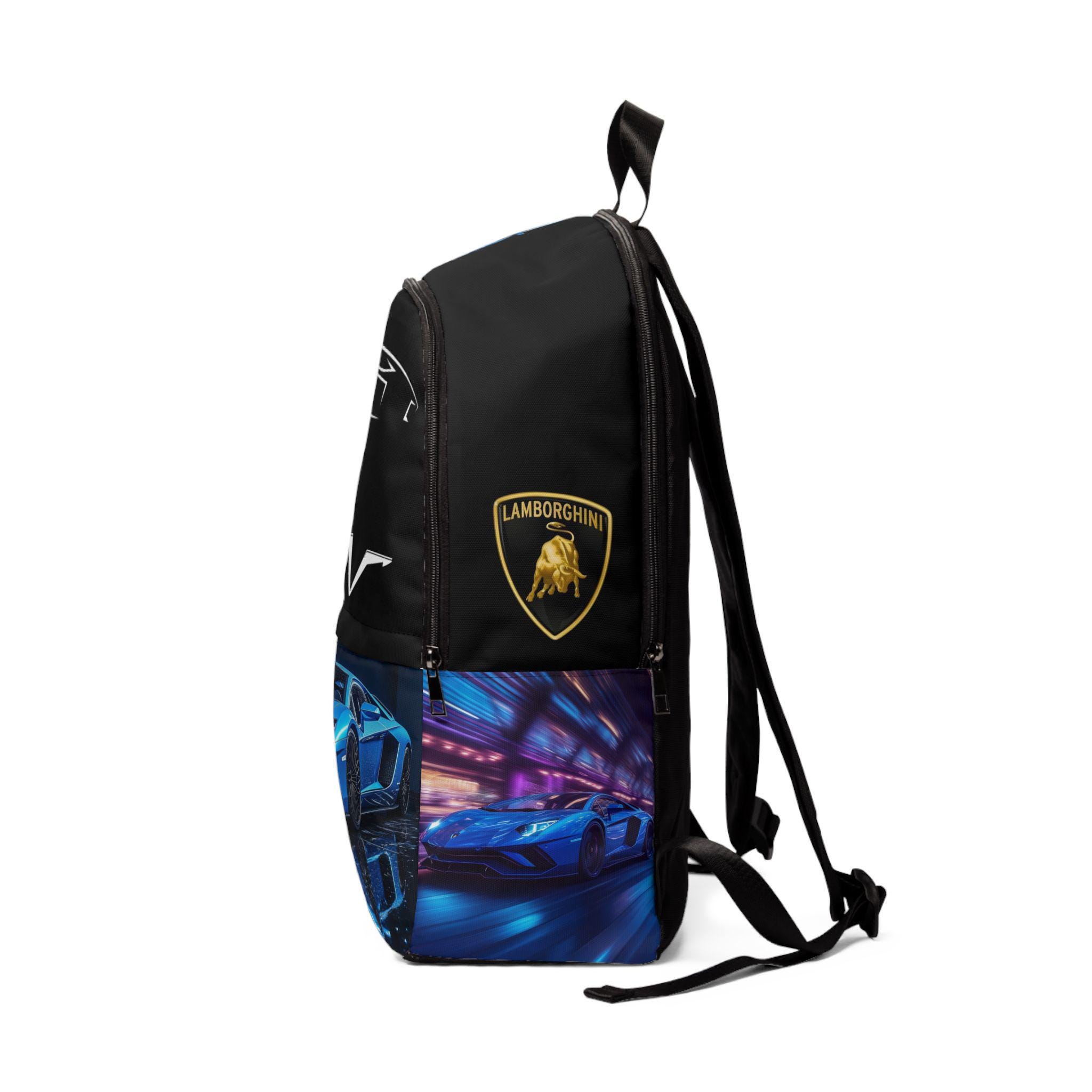 Lamborghini Inspired Backpack: Waterproof Nylon Travel Bag  display picture 1