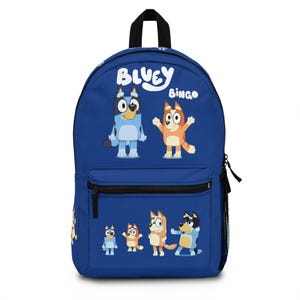 Bluey and Bingo Backpack, Children's Book Bag, Cartoon Character Bag, Preschool Backpack, Kids Gift Idea