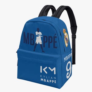 MBAPPE Real Madrid Thema Rucksack, Fußball-Fan-Tasche, Schulbuchtasche, Sportrucksack, Reise-Rucksack