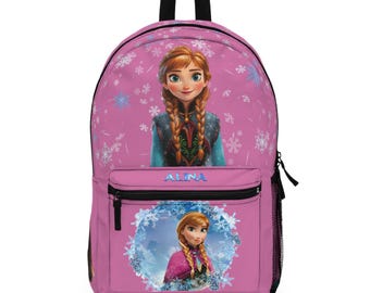 Personalized Anna Backpack, Frozen Inspired School Bag, Custom Name Rucksack