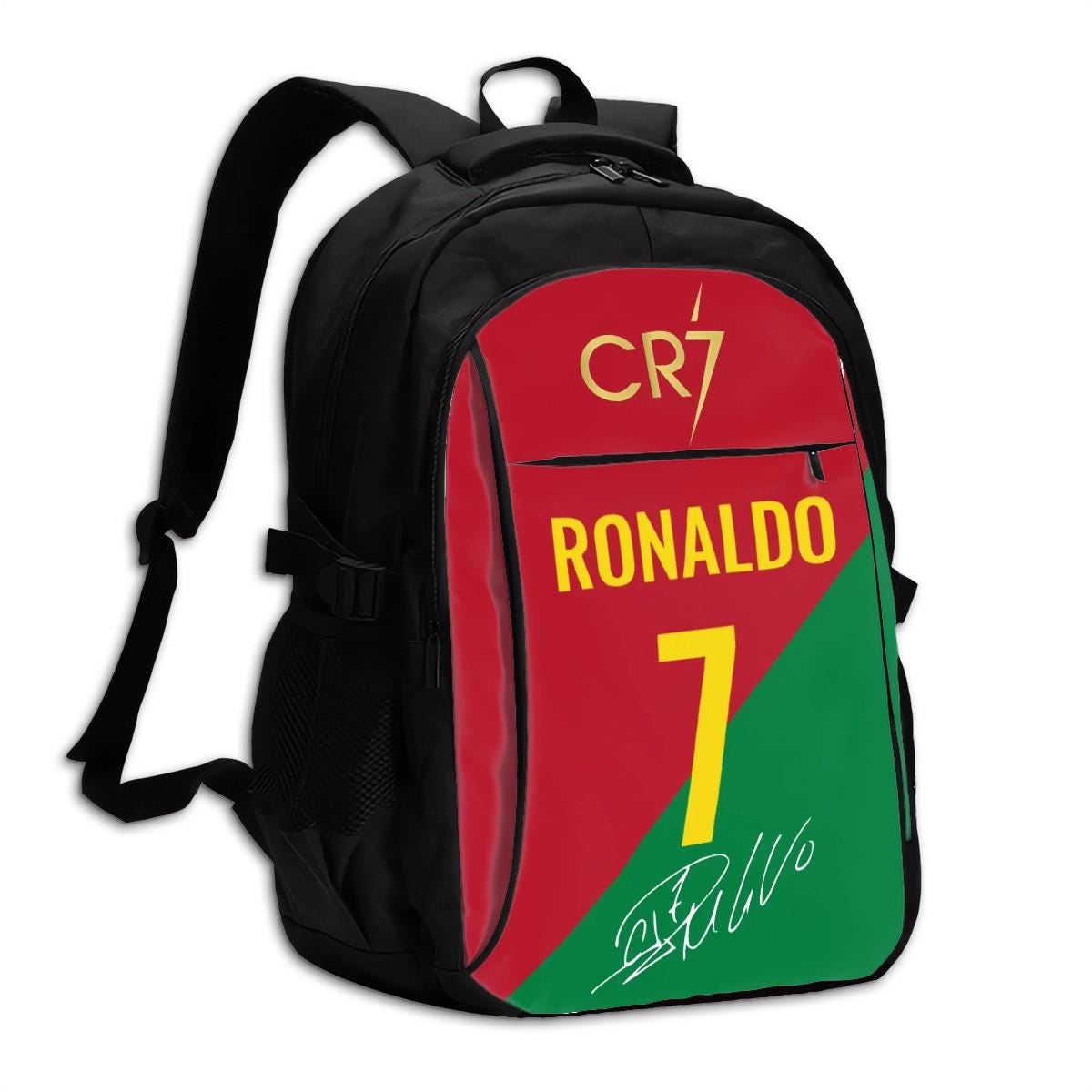 Laptop Backpack Cr7 Bag Amazon Ronaldo Large Capacity Oxford