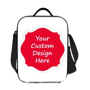 Op maat gemaakte geïsoleerde lunchbox, aangepast ontwerp, lunchtas met schouderriem, gepersonaliseerde koeltas, schoollunchtas