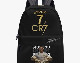 Ronaldo Style Polyester Backpack: Unisex Travel, School, Sport