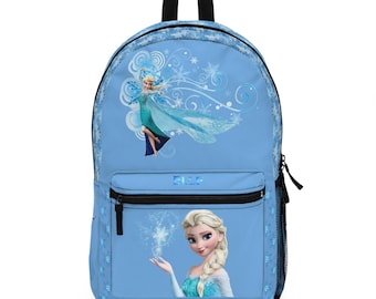 Elsa Frozen Backpack, Disney Princess School Travel Bag