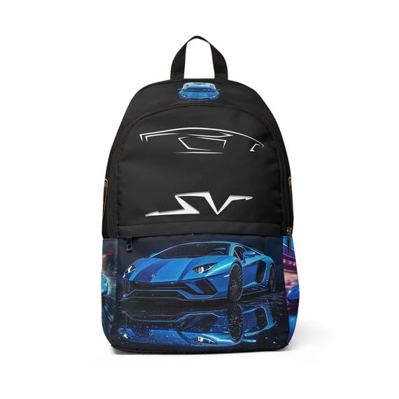 Lamborghini Inspired Backpack: Waterproof Nylon Travel Bag - Etsy
