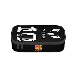 Estuche grande de tela Oxford, estuche para lápices, organizador de papelería, regalo para entusiastas de Messi, regalo para niños