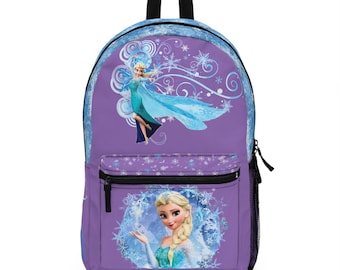 Elsa Frozen Backpack, Disney Princess School Travel Bag