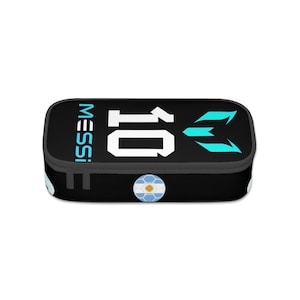 Oxford Cloth Large Capacity Pencil Case, Leo Messi design