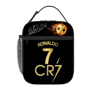 Ronaldo-lunchtas, tas met grote capaciteit, geïsoleerde lunchtas, herbruikbare lunchtas, schoollunchtas
