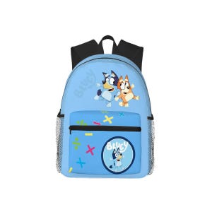 Bluey and Bingo Backpack, Kids School Bag, Cartoon Character Bag, Children's Travel Bag