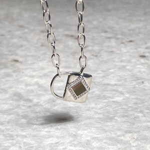 Nano Bible Lock Necklace, 925 silver, Lock necklace, Christian gift, Religious Gift, gift for wife, Romantic jewelry, Valentines Day gift