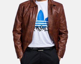 The Men's Inferno Brown Leather Jacket