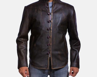 Men's Vintage Brown Leather Jacket