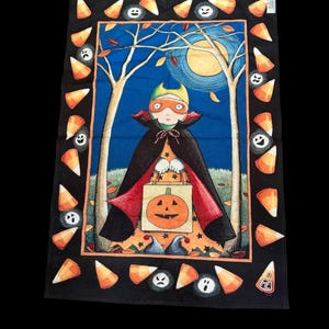 Mary Engelbreit Halloween Garden Flag – Trick or Treat Girl Candy Corn ME Ink