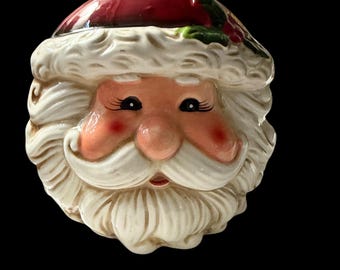 Vintage Santa Claus Napkin Holder, Ceramic Christmas Table Decor, Made in Taiwan, Retro Holiday Kitchen Decor, Kitschy Santa