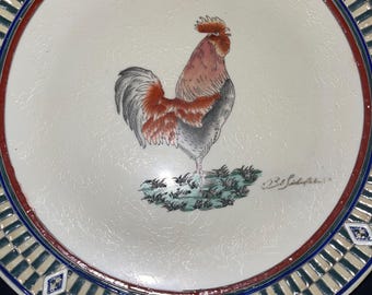 Decorative Ellas Rooster Plate New VINTAGE Country Farm House