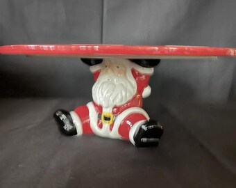Modern Southern Home Santa Christmas Cake Stand